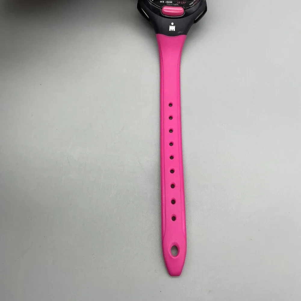 Timex Ironman Triathlon Womens Watch 34mm Black Pink 10 Lap Indiglo New Battery